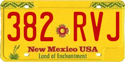 NM license plate 382RVJ