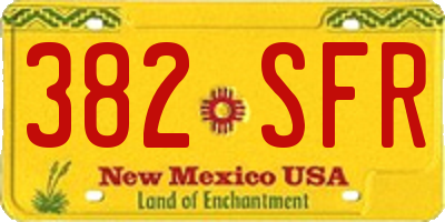 NM license plate 382SFR