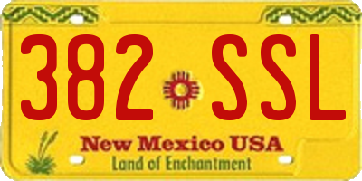 NM license plate 382SSL