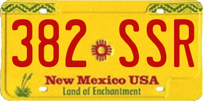 NM license plate 382SSR