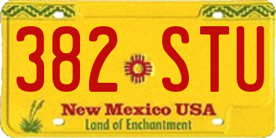 NM license plate 382STU