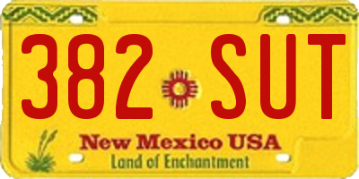 NM license plate 382SUT