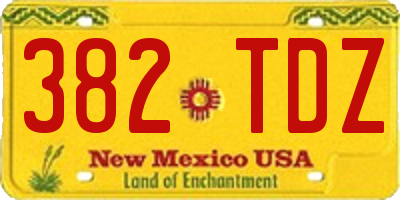 NM license plate 382TDZ
