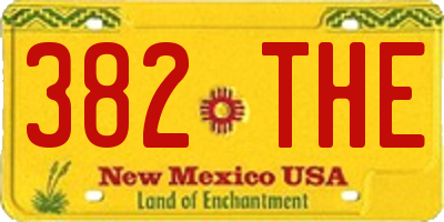 NM license plate 382THE