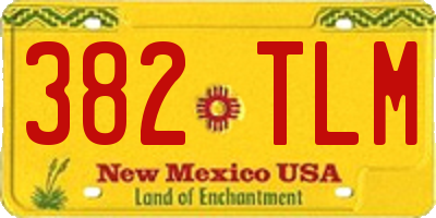 NM license plate 382TLM