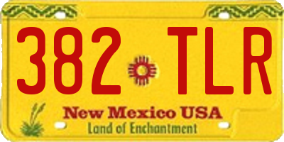 NM license plate 382TLR