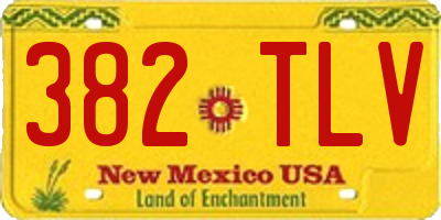 NM license plate 382TLV