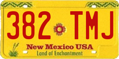 NM license plate 382TMJ