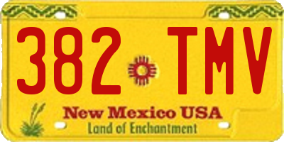 NM license plate 382TMV
