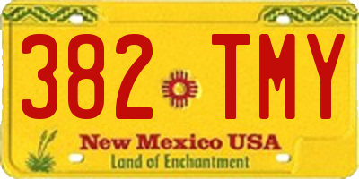 NM license plate 382TMY