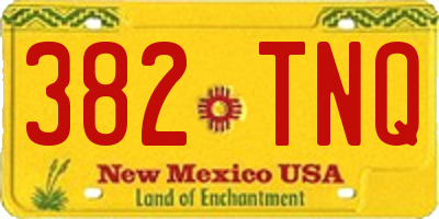 NM license plate 382TNQ