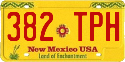 NM license plate 382TPH