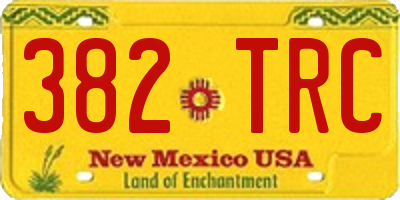 NM license plate 382TRC