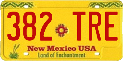 NM license plate 382TRE