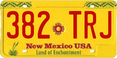 NM license plate 382TRJ