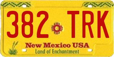 NM license plate 382TRK