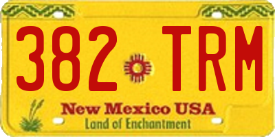 NM license plate 382TRM