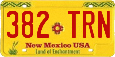 NM license plate 382TRN