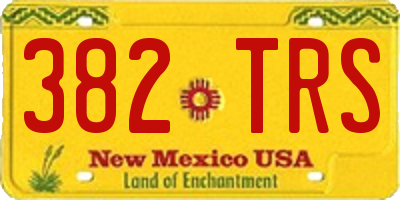 NM license plate 382TRS