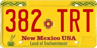 NM license plate 382TRT