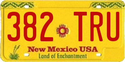 NM license plate 382TRU