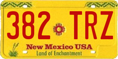 NM license plate 382TRZ
