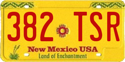 NM license plate 382TSR