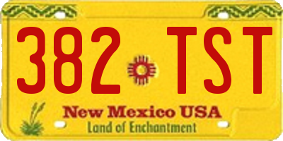NM license plate 382TST