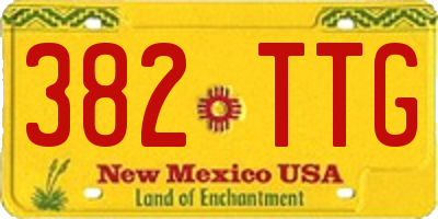 NM license plate 382TTG
