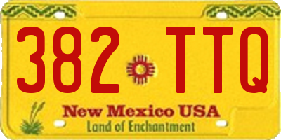 NM license plate 382TTQ