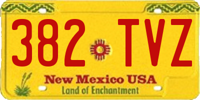 NM license plate 382TVZ