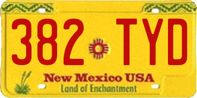 NM license plate 382TYD