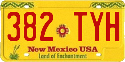 NM license plate 382TYH