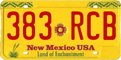 NM license plate 383RCB