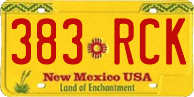 NM license plate 383RCK