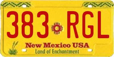 NM license plate 383RGL
