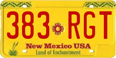 NM license plate 383RGT