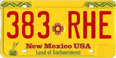 NM license plate 383RHE