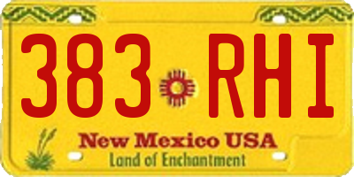 NM license plate 383RHI