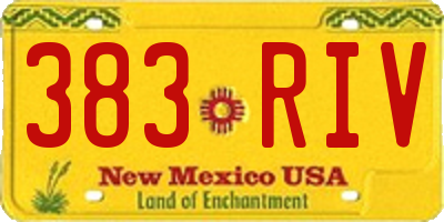 NM license plate 383RIV