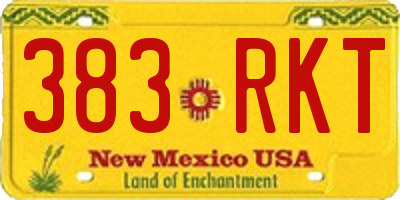 NM license plate 383RKT