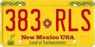 NM license plate 383RLS