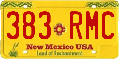 NM license plate 383RMC