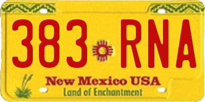 NM license plate 383RNA