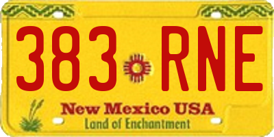 NM license plate 383RNE