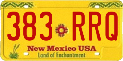 NM license plate 383RRQ