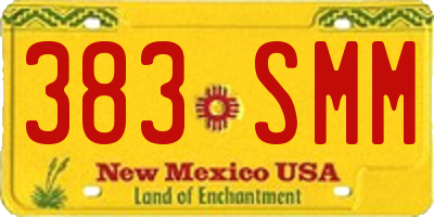 NM license plate 383SMM