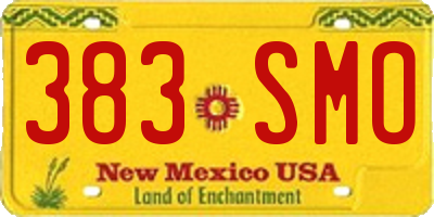 NM license plate 383SMO