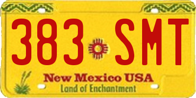 NM license plate 383SMT
