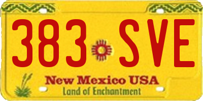 NM license plate 383SVE